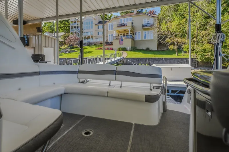 Slide: The Image of 2017 Formula 37 Performance Cruiser interior with scenic waterfront view. - 34