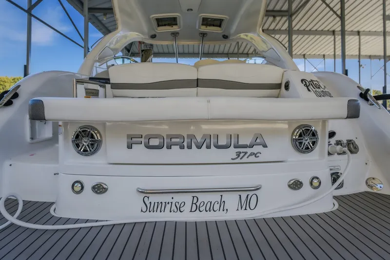 Slide: The Image of 2017 Formula 37 Performance Cruiser at dock, Sunrise Beach, MO. - 19
