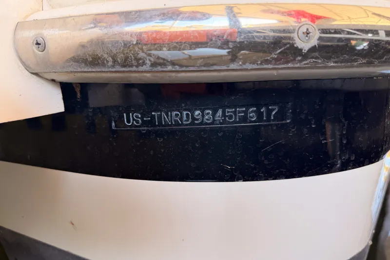 Slide: The Image of 2017 Formula 37 Performance Cruiser hull identification number close-up. - 72