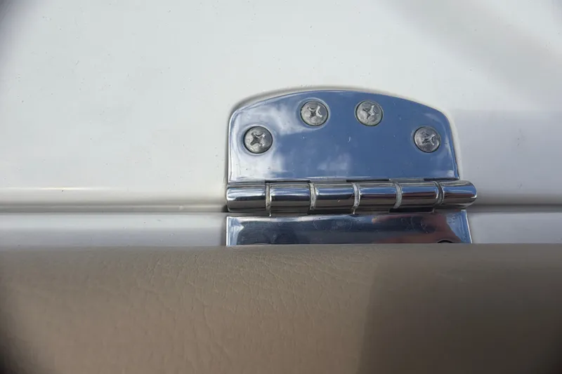 Slide: The Image of Chrome hinge on a 2019 Sailfish 245 DC boat. - 47