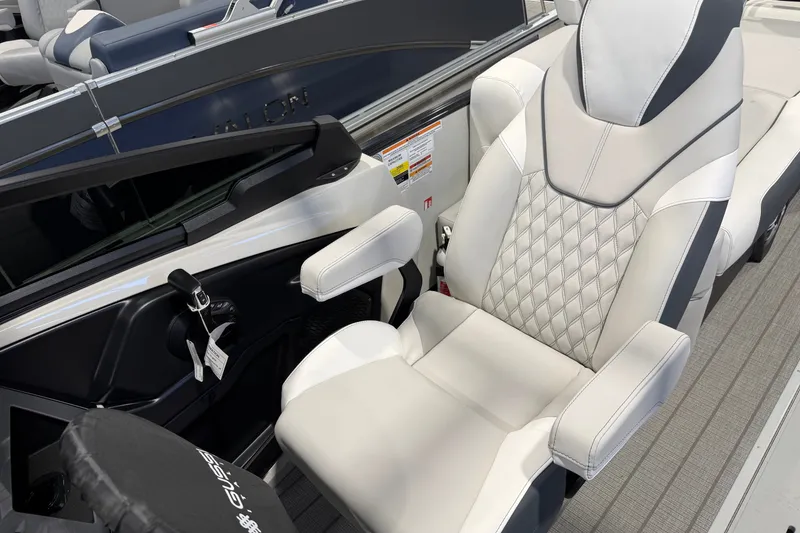 Slide: The Image of Luxurious seating in 2027 Avalon 2585 EXCALIBUR QLWS boat, featuring elegant design and comfort. - 7