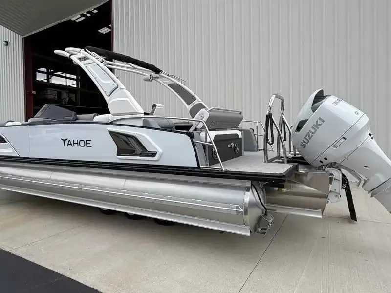 Slide: The Image of 2027 Tahoe Grand 25 Flex Lounge with windshield, Suzuki engine, modern design. - 20