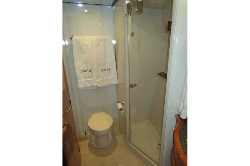 Slide: The Image of Bathroom interior of 2006 Neptunus 56 Flybridge yacht with shower and toilet. - 34