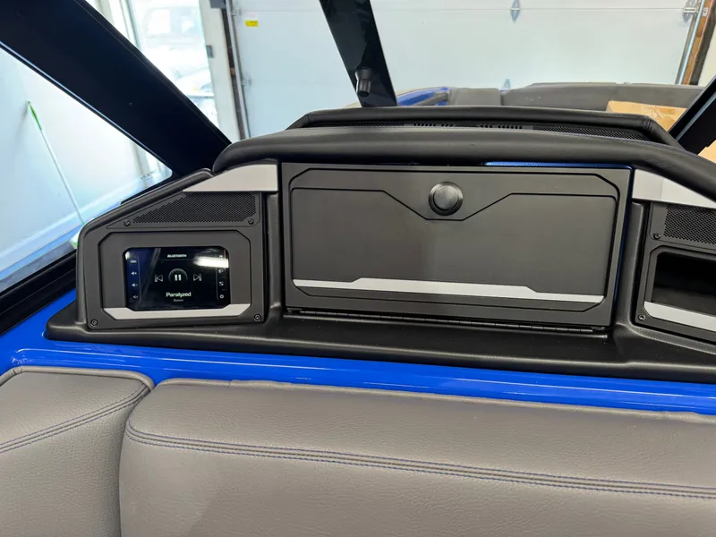 Slide: The Image of The image shows the dashboard of a Supra SA 450 boat with modern controls. - 26