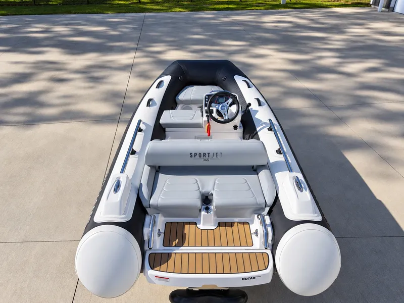 Slide: The Image of 2026 Williams Jet Tenders Sportjet 345 with sleek design and comfortable seating. - 6