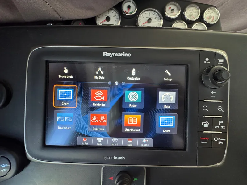 Slide: The Image of Raymarine navigation system on a 2017 Jeanneau NC 11 boat. - 44
