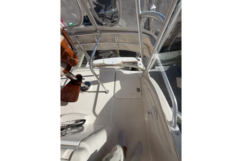 Slide: The Image of 2017 Tiara Yachts 39 Convertible boat deck with seating and railing. - 34
