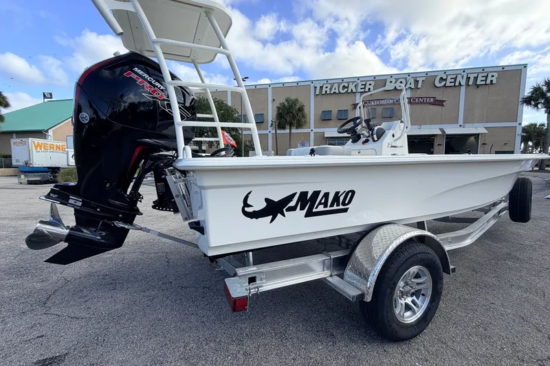 The Image of 2026 Mako 18 Pro Skiff boat on trailer at Tracker Boat Center. - 0