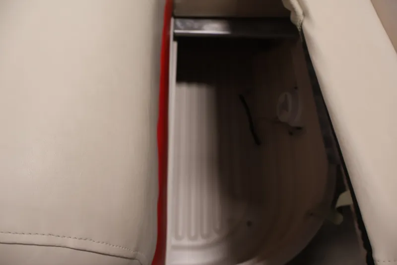 Slide: The Image of Sun Tracker Fishin' Barge 21, 2008 model, interior storage compartment view. - 27
