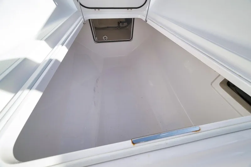 Slide: The Image of Spacious storage compartment in a 2020 Bahama 41 boat. - 48