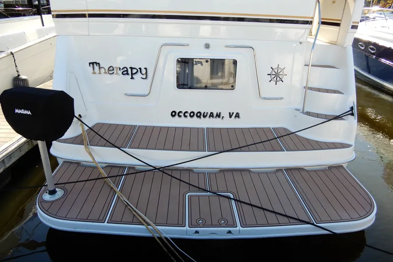 Slide: The Image of Rear view of 2000 Sea Ray 380 Aft Cabin boat docked in Occoquan, VA. - 7