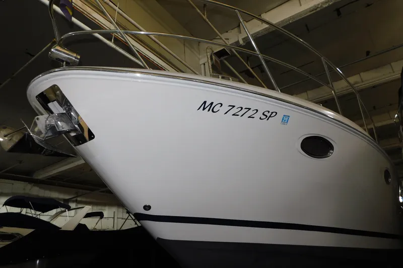 Slide: The Image of 2004 Regal Commodore 3860 boat in indoor storage, registration MC 7272 SP. - 8