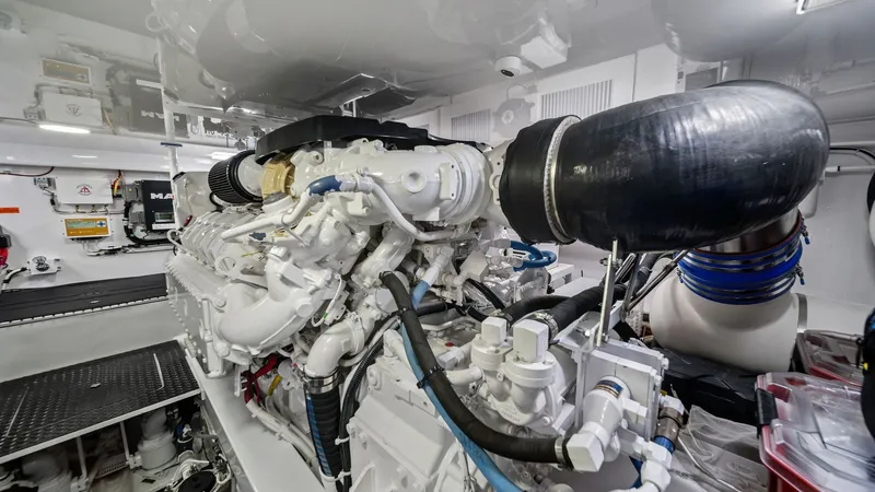 Slide: The Image of Engine Room with Twin Engines - 50