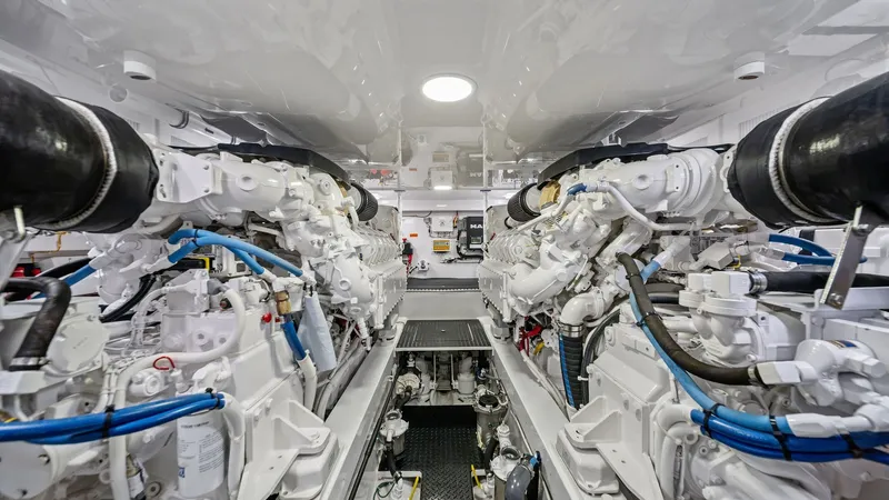 Slide: The Image of Engine Room with Twin Engines - 48