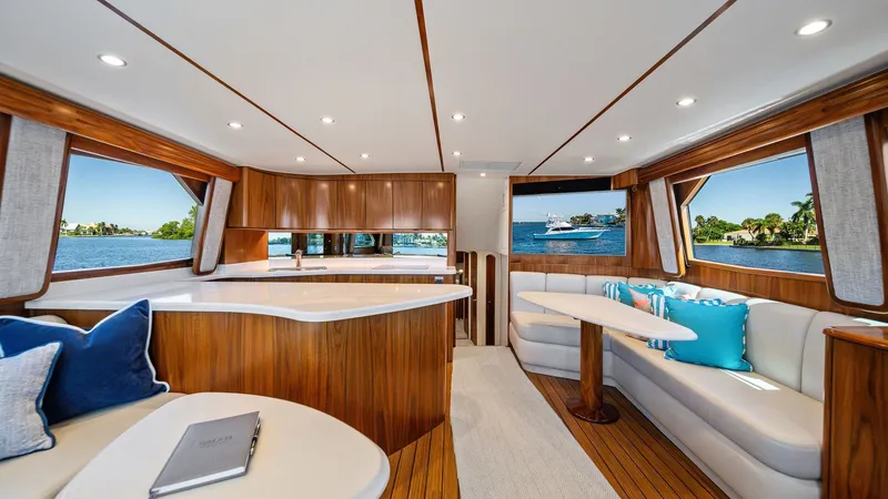 Slide: The Image of Spacious Interior Salon with Galley - 3
