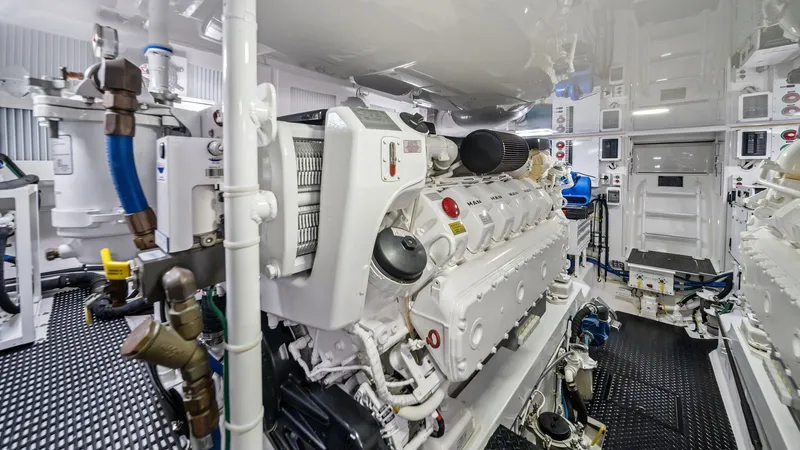 Slide: The Image of Engine Room with Twin Engines - 53