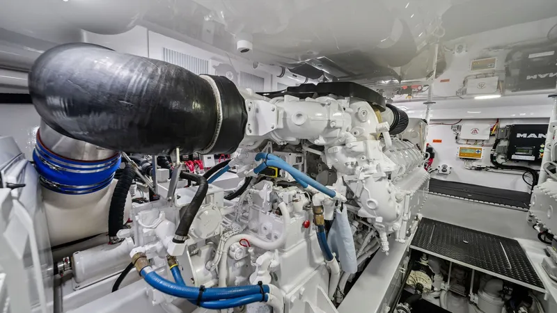 Slide: The Image of Engine Room with Twin Engines - 49