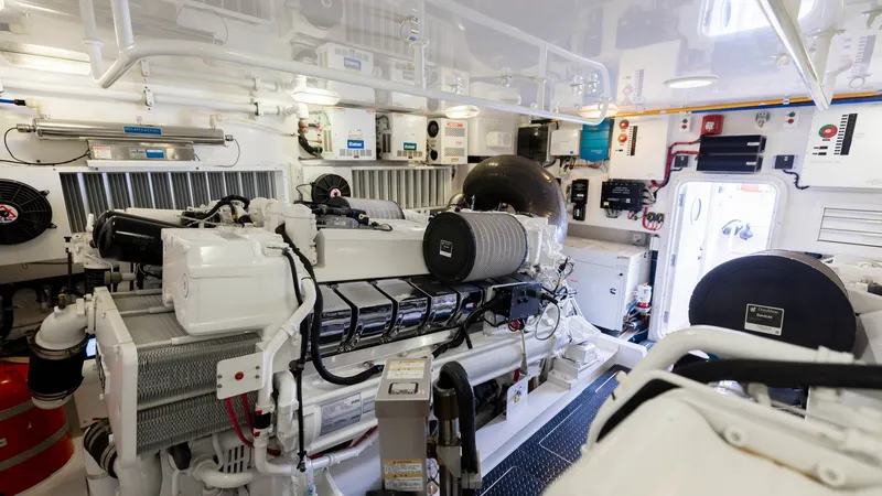 Slide: The Image of 2015 Viking 76 Enclosed Bridge- CHULA- Engine Room - 74