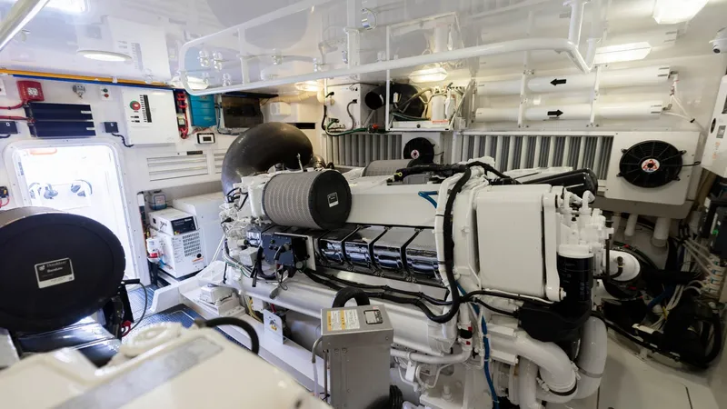 Slide: The Image of 2015 Viking 76 Enclosed Bridge- CHULA- Engine Room - 75