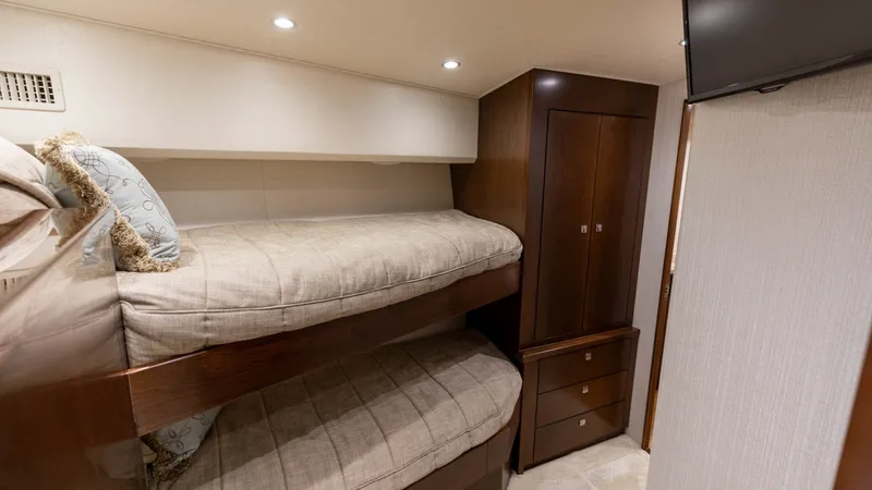 Slide: The Image of 2015 Viking 76 Enclosed Bridge- CHULA- Starboard Stateroom - 33