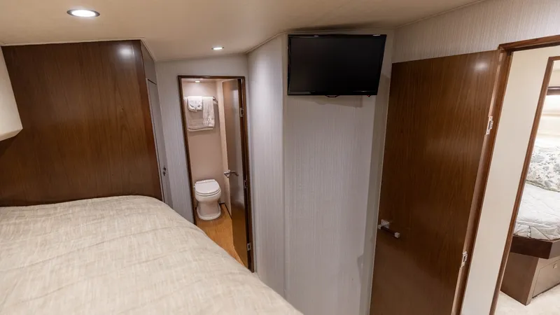 Slide: The Image of 2015 Viking 76 Enclosed Bridge- CHULA- Starboard Stateroom - 35