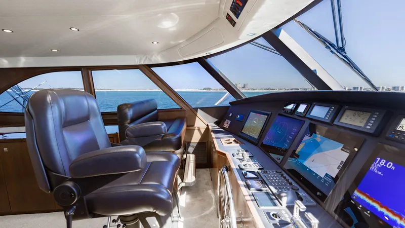 Slide: The Image of 2015 Viking 76 Enclosed Bridge- CHULA- Enclosed Bridge Helm - 41