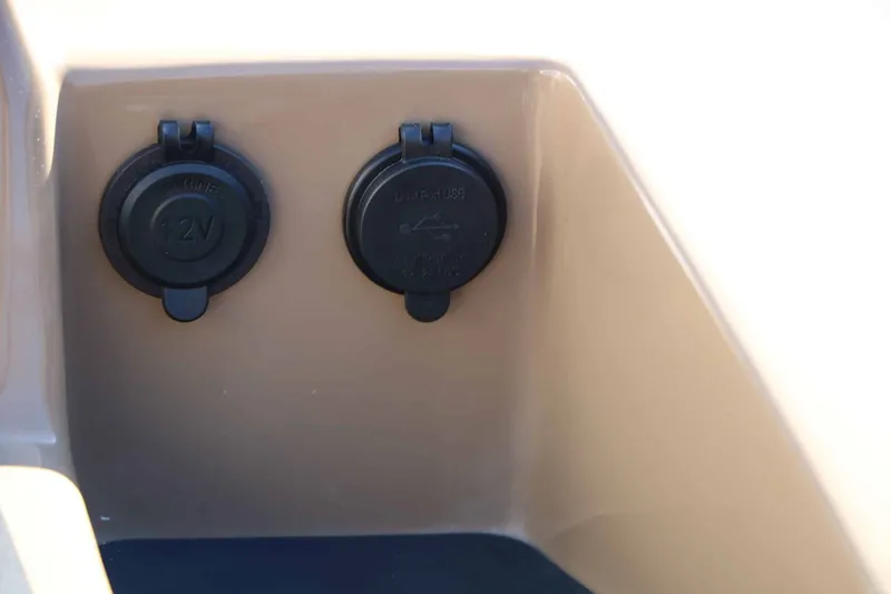 Slide: The Image of Close-up of two power outlets on a boat. - 50