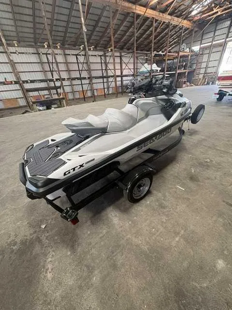 The Image of 2024 Sea-Doo GTX 300 LTD with sound system in a warehouse. - 0