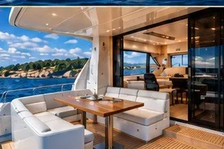 The Image of Luxurious 2026 Monarch 45 GT yacht with elegant interior and scenic ocean view. - 0
