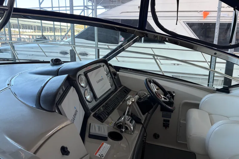 Slide: The Image of Interior cockpit of 2006 Sea Ray 40 Sundancer with Garmin navigation system. - 6
