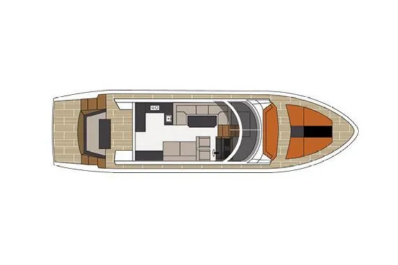 Slide: The Image of Manufacturer Provided Image: Top view layout of 2023 Cruisers Yachts 60 Fly model. - 51