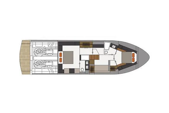 Slide: The Image of Manufacturer Provided Image: 2023 Cruisers Yachts 60 Fly floor plan layout. - 50