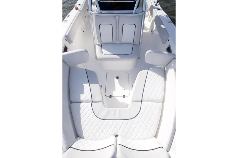 Slide: The Image of Manufacturer Provided Image: 2022 Sea Fox 228 Commander boat interior with cushioned seating. - 7