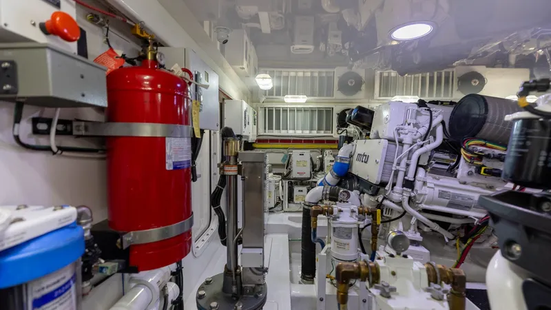 Slide: The Image of Engine Room with MTU Engines - 48