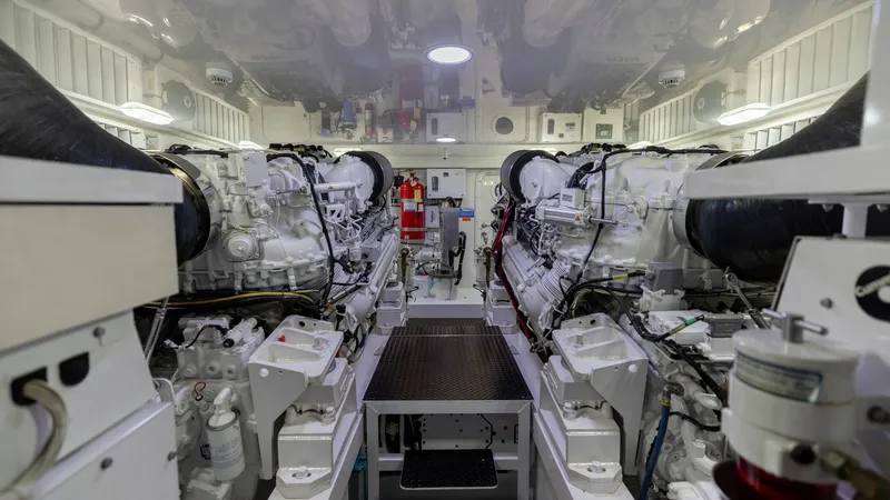 Slide: The Image of Engine Room with Dual Engines - 46