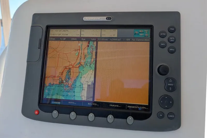 Slide: The Image of Raymarine E120 navigation display on 2006 Tiara Yachts 3900 Convertible. - 15