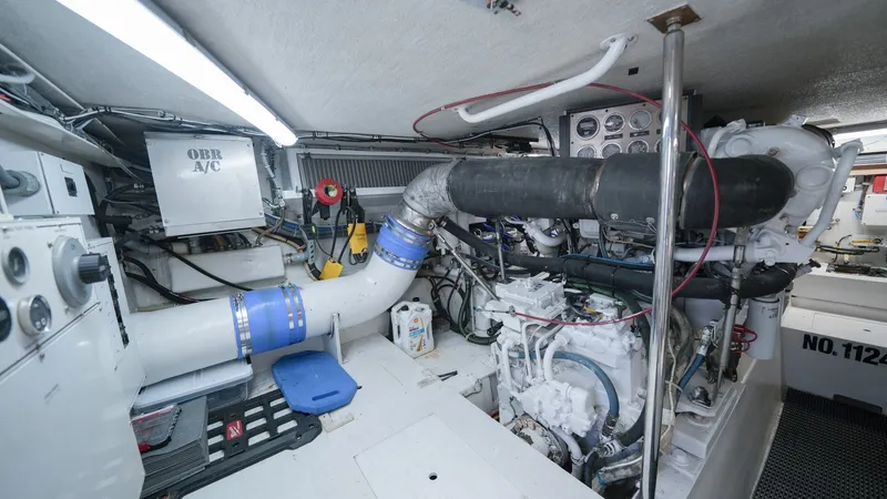 Slide: The Image of Engine Room with Twin Engines - 19
