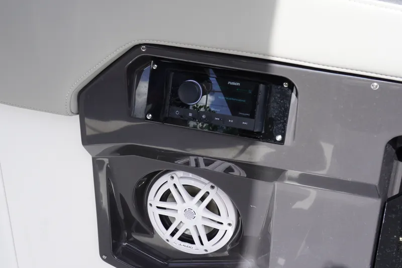 Slide: The Image of Audio system and speaker on 2026 Monterey 255SS Super Sport boat dashboard. - 23