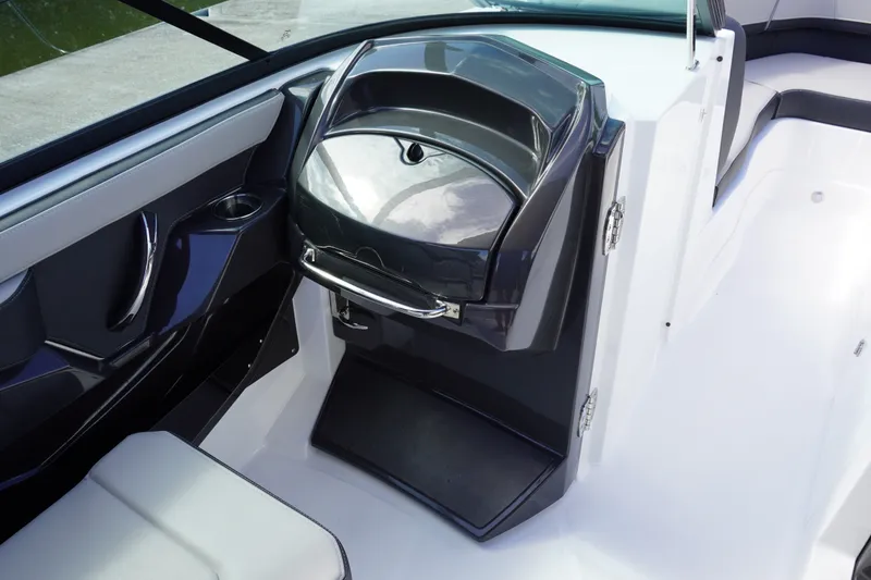 Slide: The Image of Interior view of 2026 Monterey 255SS Super Sport boat, featuring sleek design and modern amenities. - 27