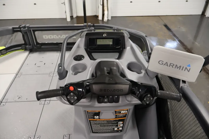 Slide: The Image of 2023 Sea-Doo Switch Sport Compact dashboard with Garmin navigation system. - 15