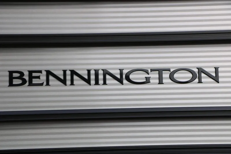 Slide: The Image of Bennington logo on a textured background. - 23