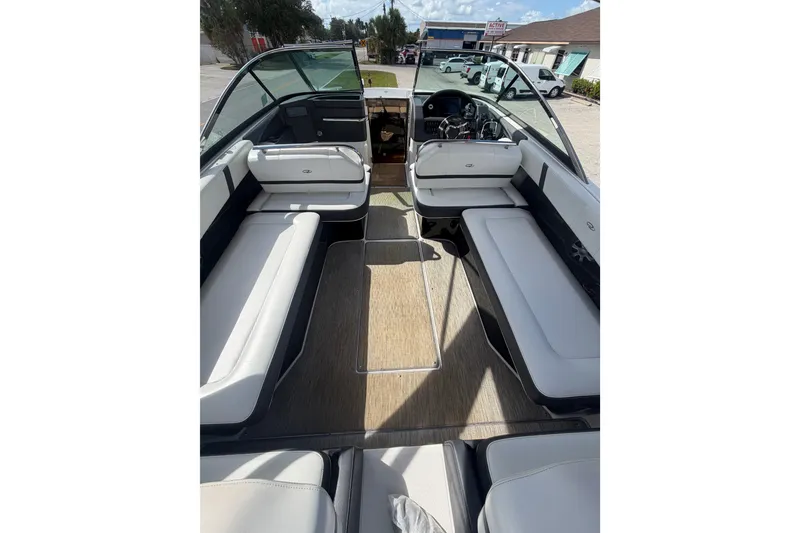 Slide: The Image of 2017 Regal 29 OBX boat interior with spacious seating and modern design. - 20