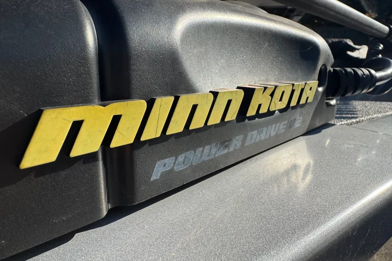 Slide: The Image of Minn Kota Power Drive V2 motor on 2013 Tracker Super Guide V-16 DLX T boat. - 14