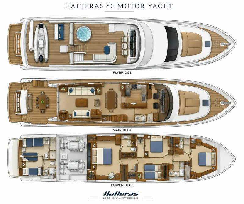 Slide: The Image of Hatteras Yachts Hatteras 80 2008 - 55