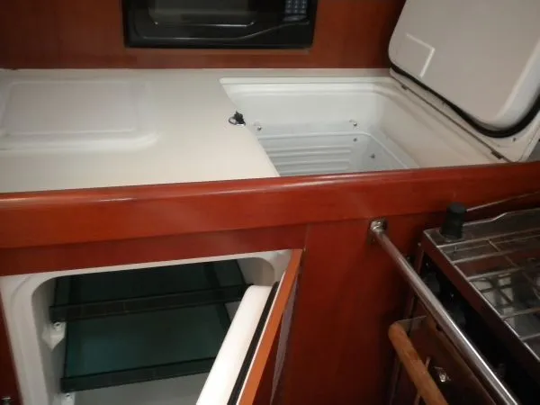 Slide: The Image of Galley showing fridge and freezer - 14