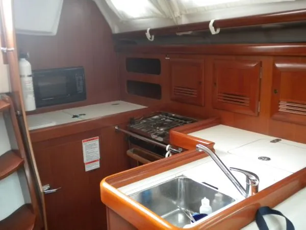 Slide: The Image of Beneteau 393 galley - 2