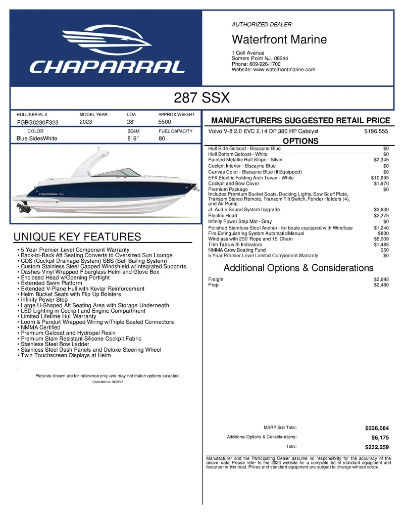 Slide: The Image of Chaparral 287SSX 2023 - 31
