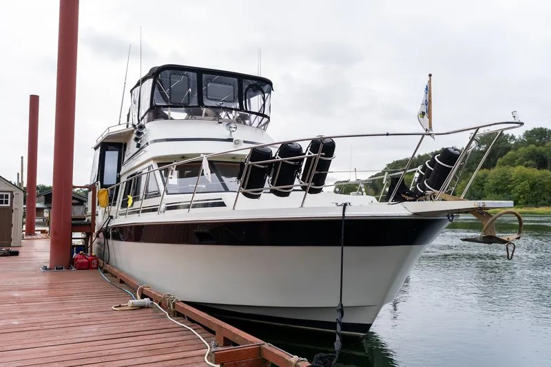 Slide: The Image of Camargue 48 Cockpit Motor Yacht 1988 - 2