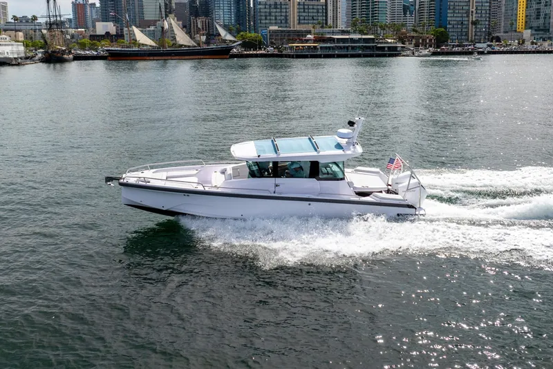 Slide: The Image of Axopar 29 XC AC Twin 200 White Chalk 2026 - 0