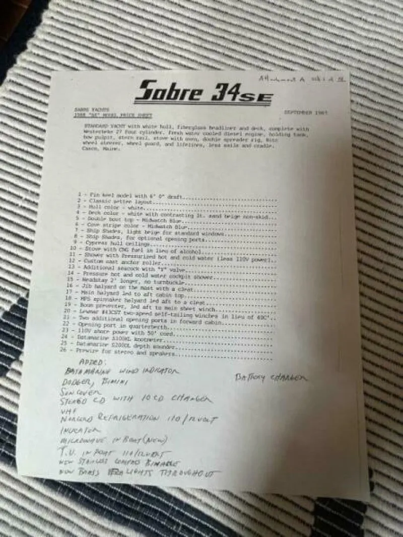 Slide: The Image of Sabre 34 MkII 1988 - 32